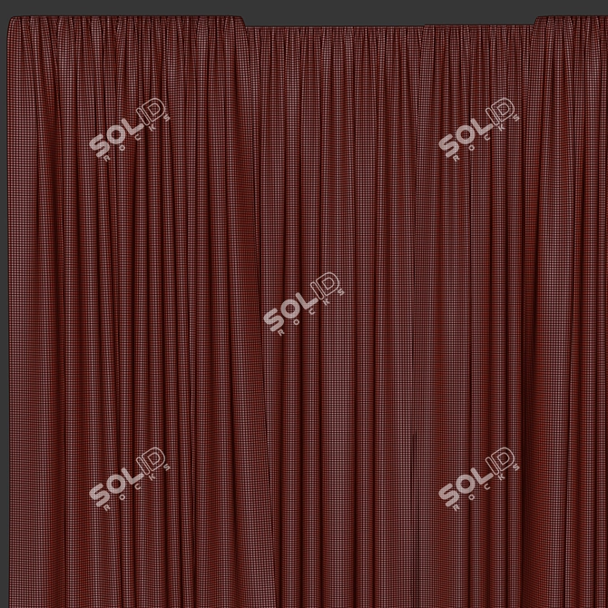 Corona Render Curtain 3Ds Max 3D model image 3