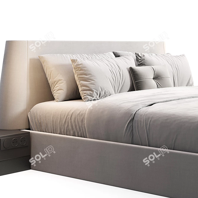  Modern Triangle Bed Design 3D model image 4