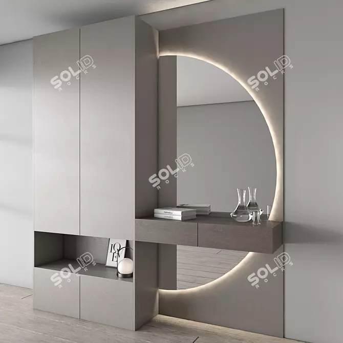  Modern Wood Wardrobe Cabinets 3D model image 2