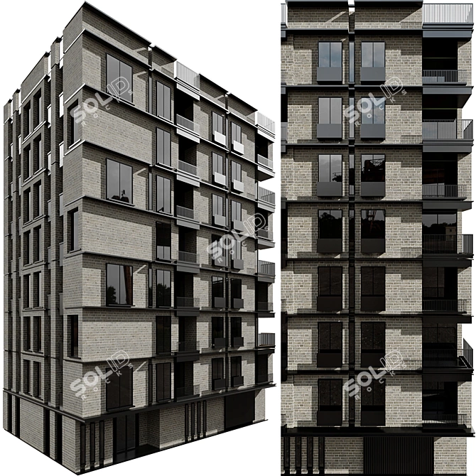 Multi-Floor Residential Model Kit 3D model image 1