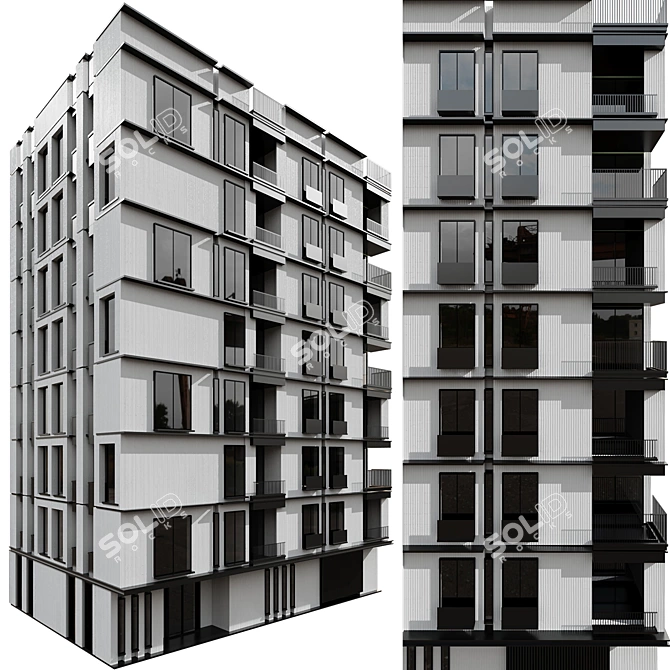 Multi-Floor Residential Model Kit 3D model image 2