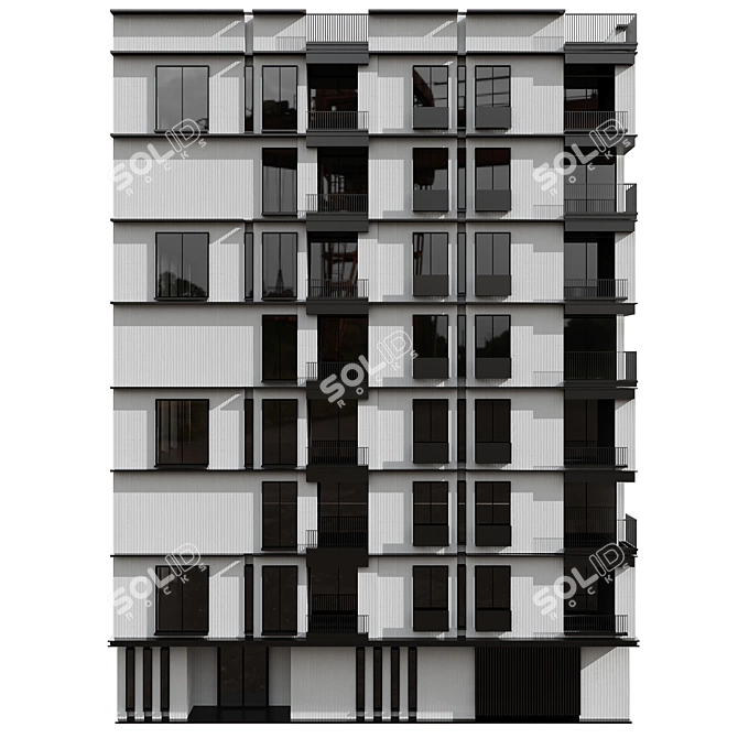 Multi-Floor Residential Model Kit 3D model image 6