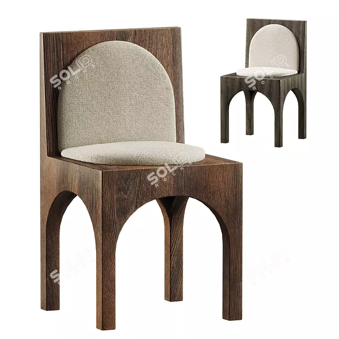 Sleek Modern Kody Dining Chair 3D model image 1