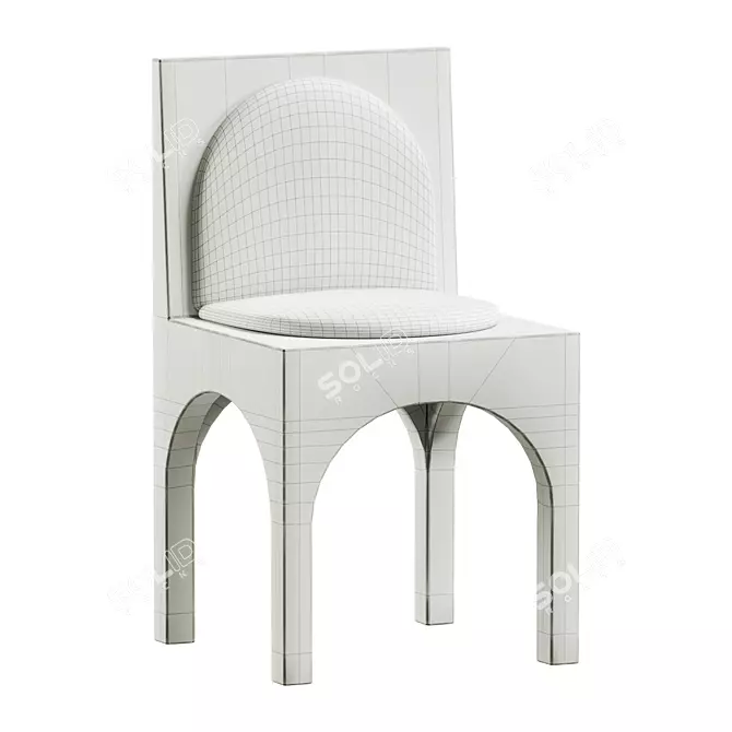 Sleek Modern Kody Dining Chair 3D model image 3