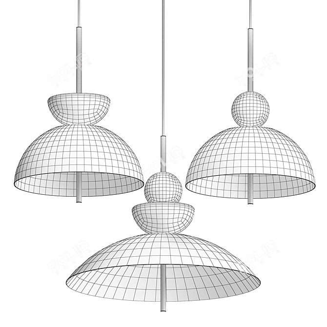 Modern LED Pendant Lamp Bangkok 3D model image 2