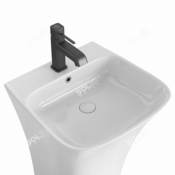 Floor Standing Sink Set 4543 3D model image 2