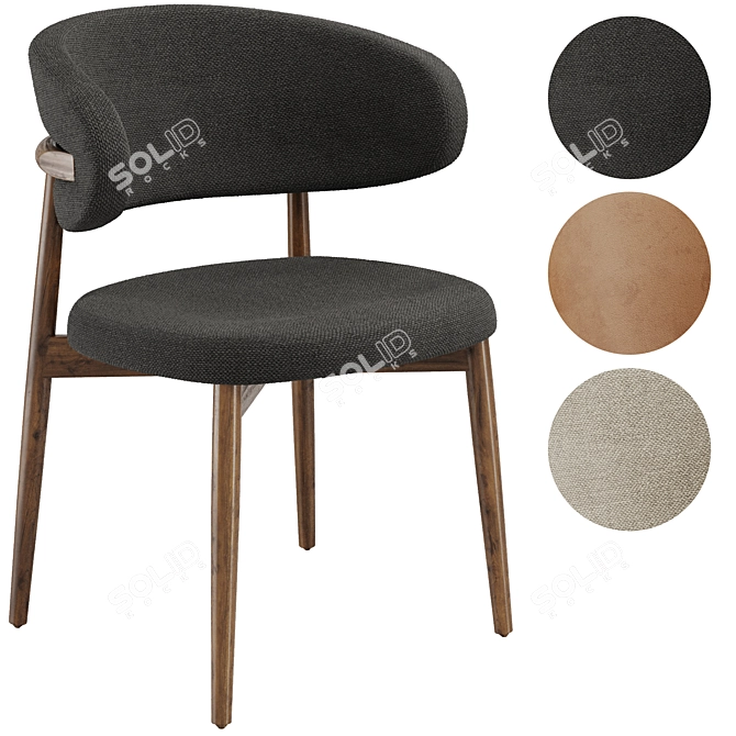 Modern Oleandro Padded Chair 2016 3D model image 3