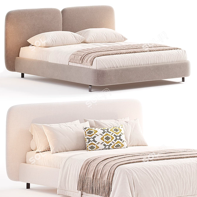 Modern 2015 Barry Bed Design 3D model image 2