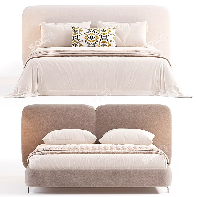 Modern 2015 Barry Bed Design 3D model image 3