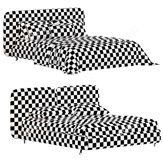 Modern 2015 Barry Bed Design 3D model image 6