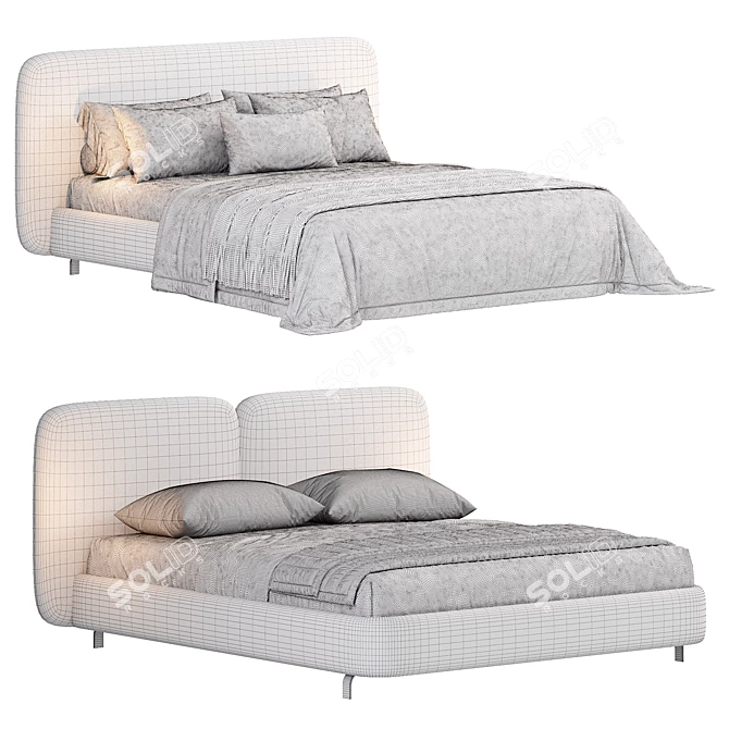 Modern 2015 Barry Bed Design 3D model image 7