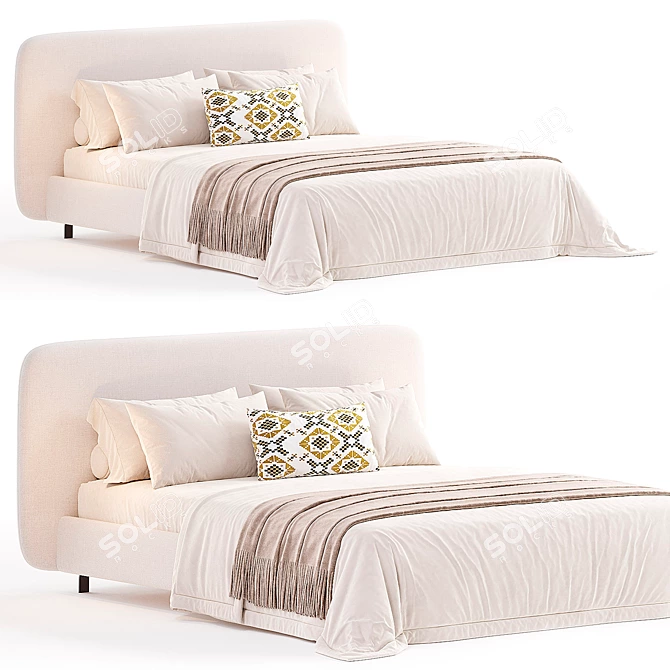 Modern 2015 Barry Bed Design 3D model image 8