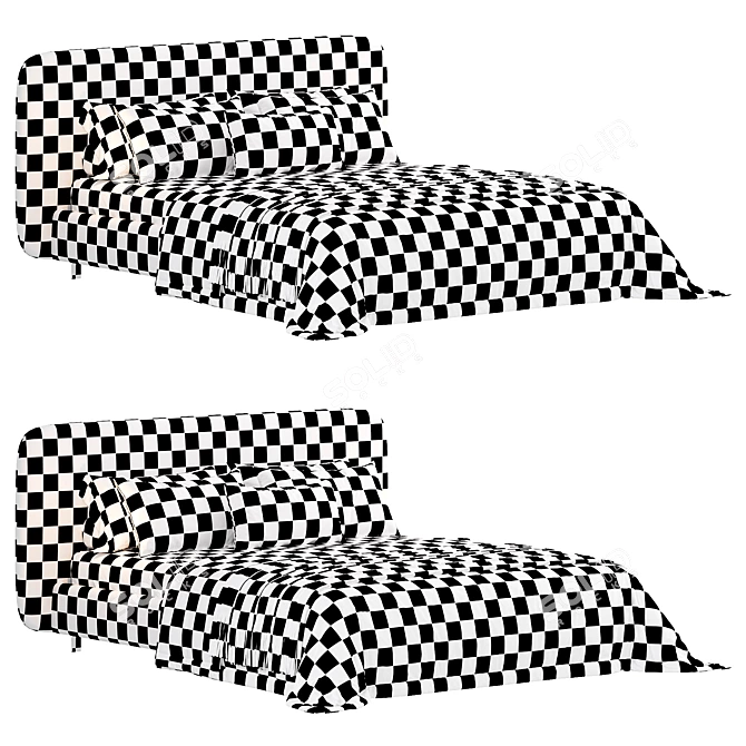 Modern 2015 Barry Bed Design 3D model image 11