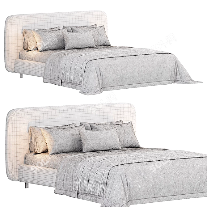 Modern 2015 Barry Bed Design 3D model image 12