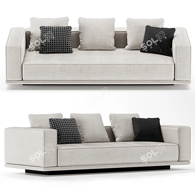 Luxury Italian Designer Sofa - Minotti 3D model image 1