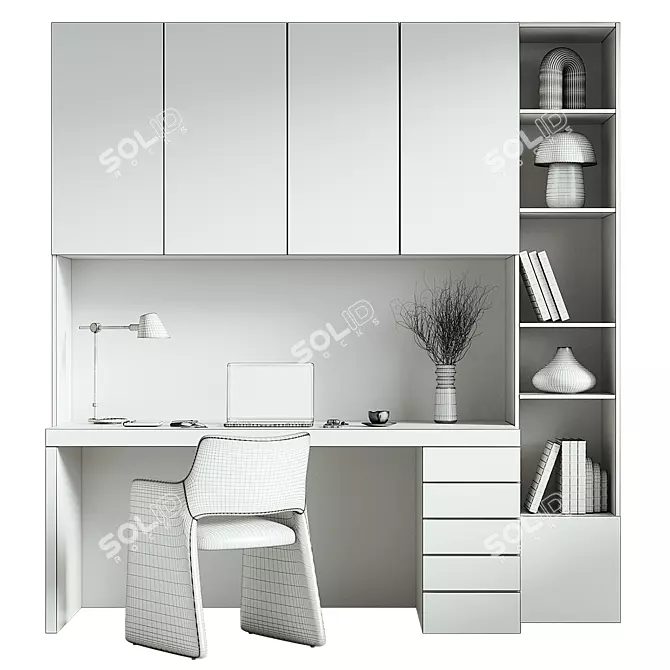 Modern Office Furniture Set 005 3D model image 4