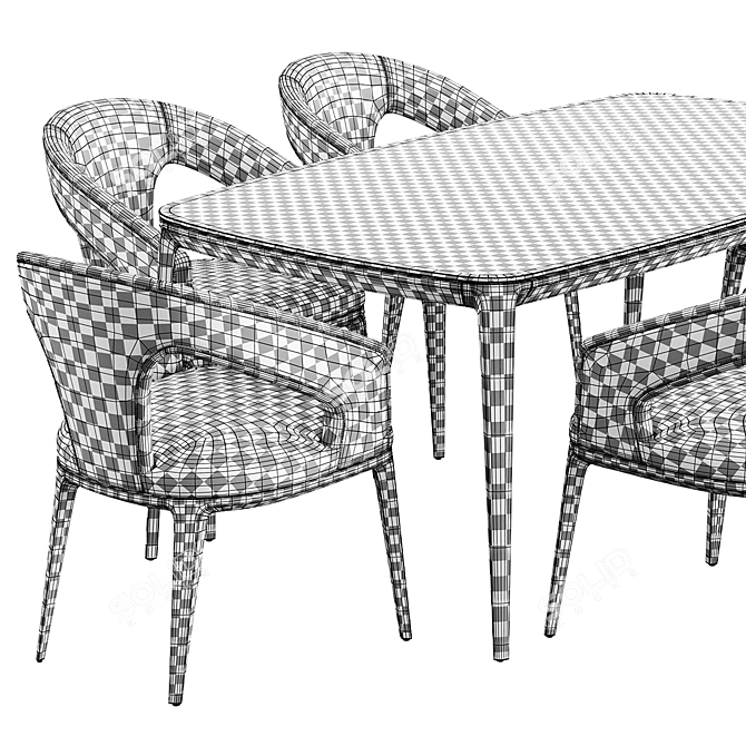 Modern Playground Dining Set 3D model image 6