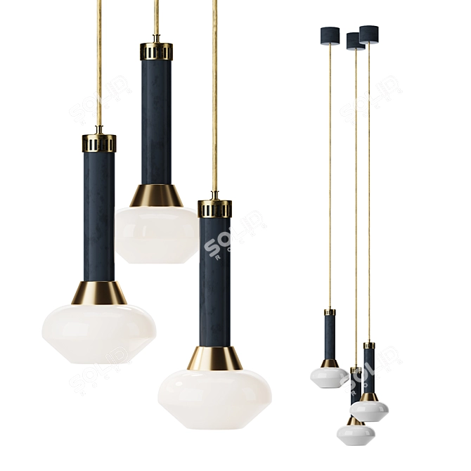 Parma Wooddi Pendant Light 3D model image 1