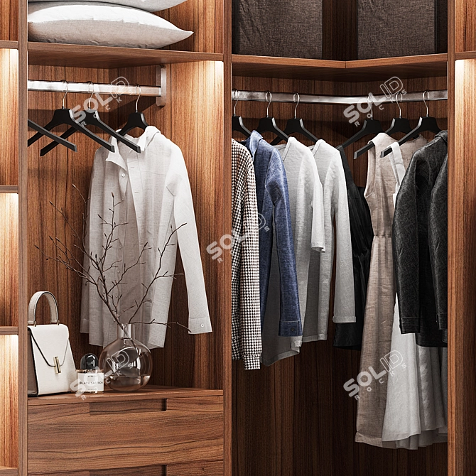 Smoothed Wardrobe 3D Model 3D model image 2