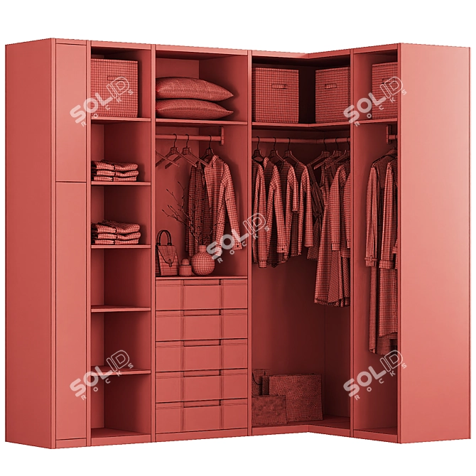 Smoothed Wardrobe 3D Model 3D model image 4