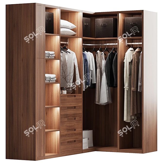 Smoothed Wardrobe 3D Model 3D model image 5