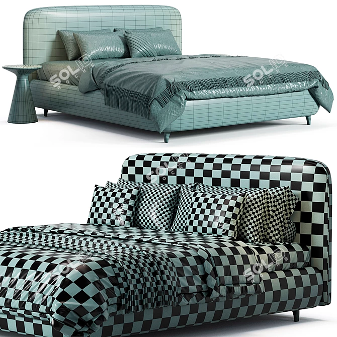 Modern Wanda Bed Design 2015 3D model image 6