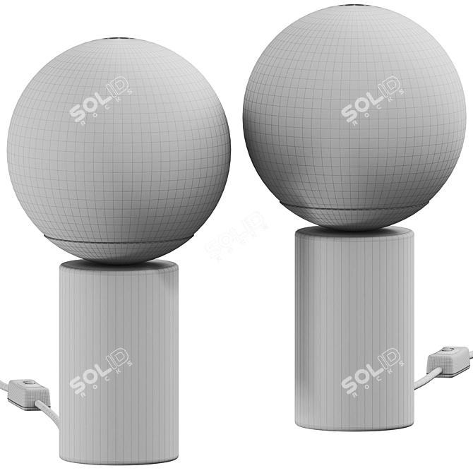 Elegant Lilly Marble Table 3D model image 2