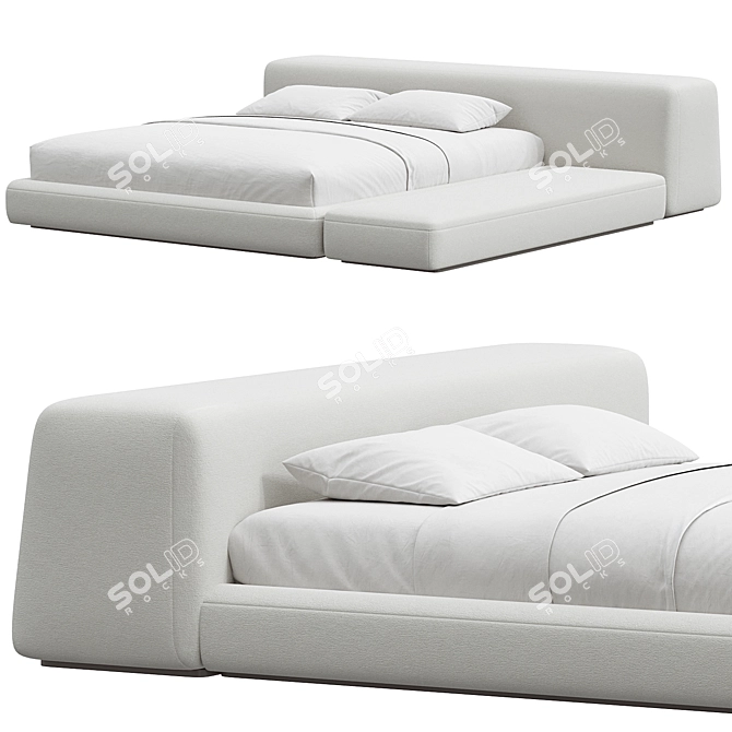 Como Siena Bed: Modern Elegance 3D model image 1