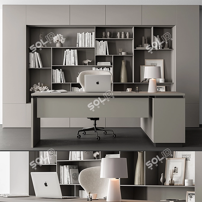 Executive Boss Desk 564 3D model image 1