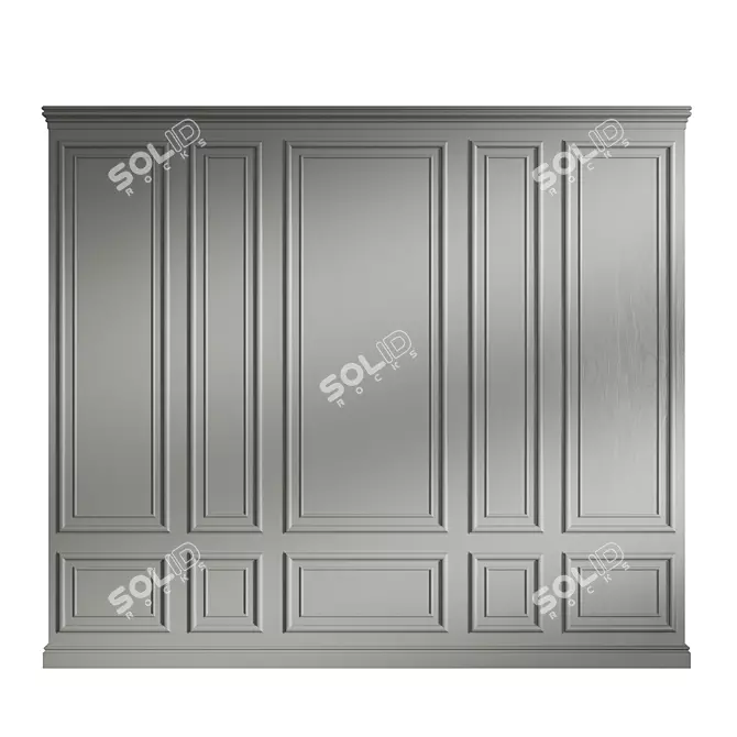 Classic Wall Panels 07 3D model image 2