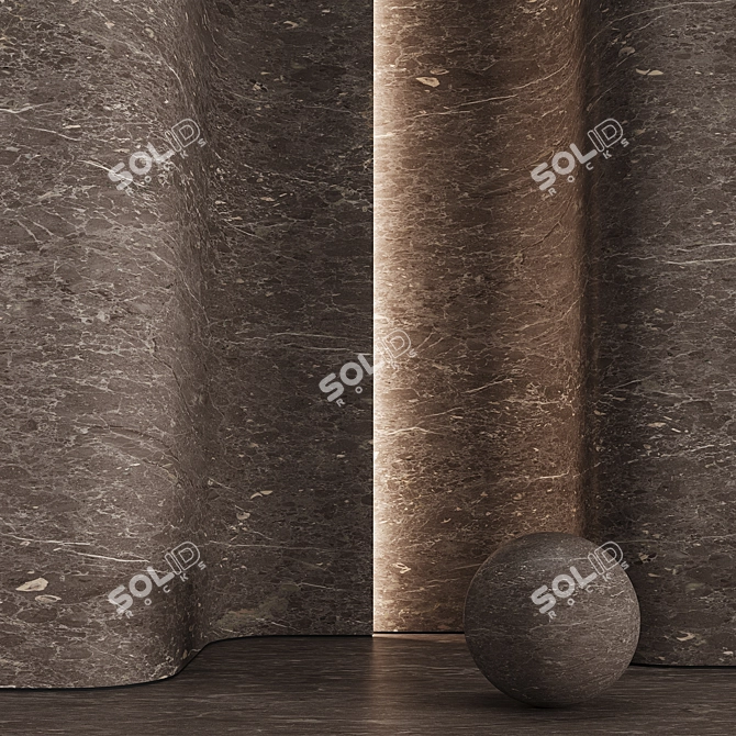 Marble Stone No62 with High-detail Textures 3D model image 2