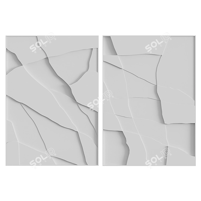 Customized Gypsum 3D Panels 3D model image 1