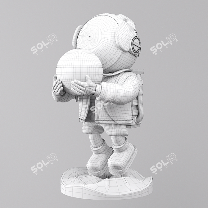 Fantasy Astronaut Floor Light 3D model image 2