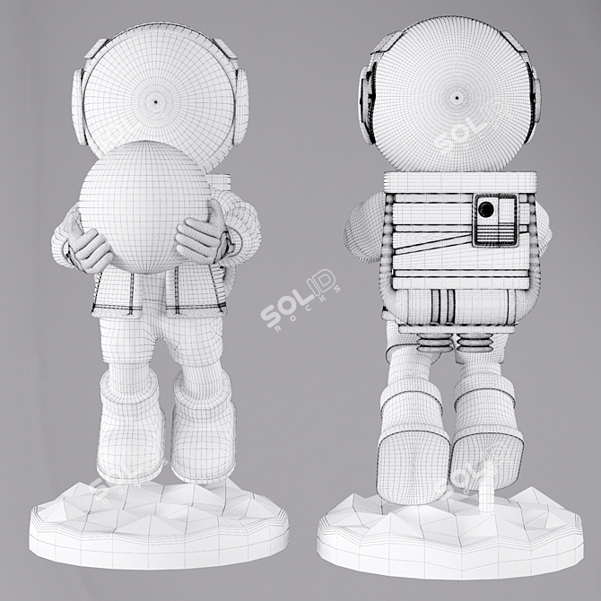 Fantasy Astronaut Floor Light 3D model image 7