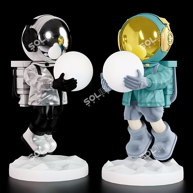 Fantasy Astronaut Floor Light 3D model image 8