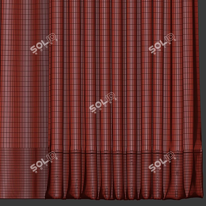 Texture-Mapped Curtain Model 3D model image 4