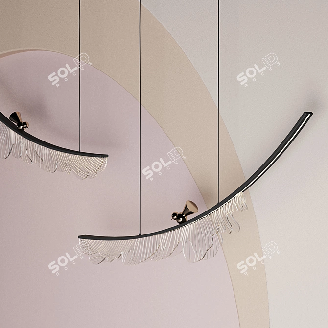 Luxury Bed Headboard Set 3D model image 3