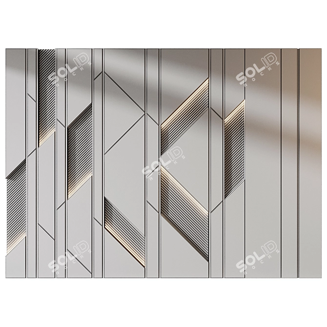 Decorative Wall Panel 3D Model 3D model image 2