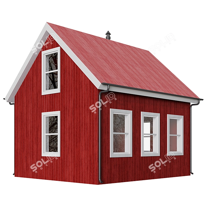 Norwegian Minimalist House 3D model image 2