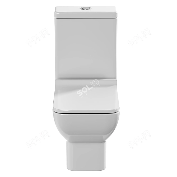 Modern Compact AQUAme AQM1004 Toilet 3D model image 3