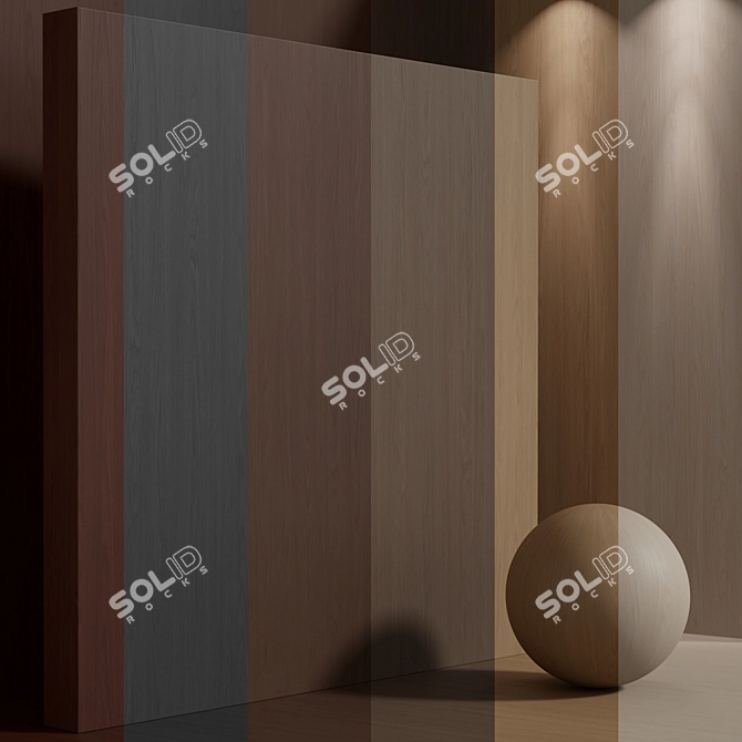 Seamless Oak Wood Texture Set 3D model image 2