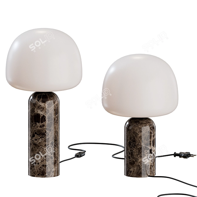 Minimalist Kin Table Lamp Nordic 3D model image 5