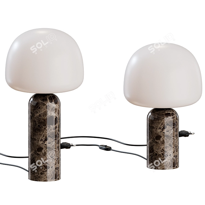 Minimalist Kin Table Lamp Nordic 3D model image 6