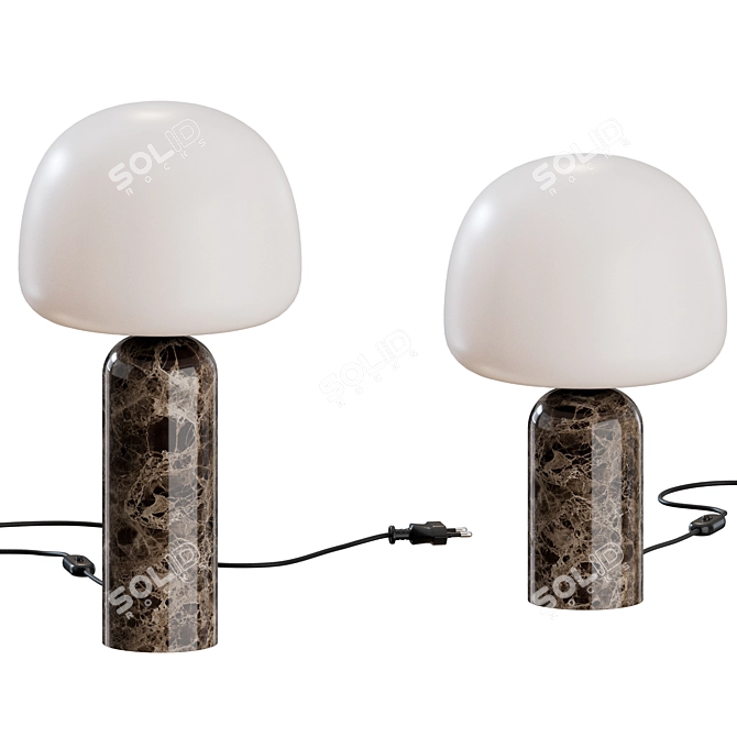 Minimalist Kin Table Lamp Nordic 3D model image 7