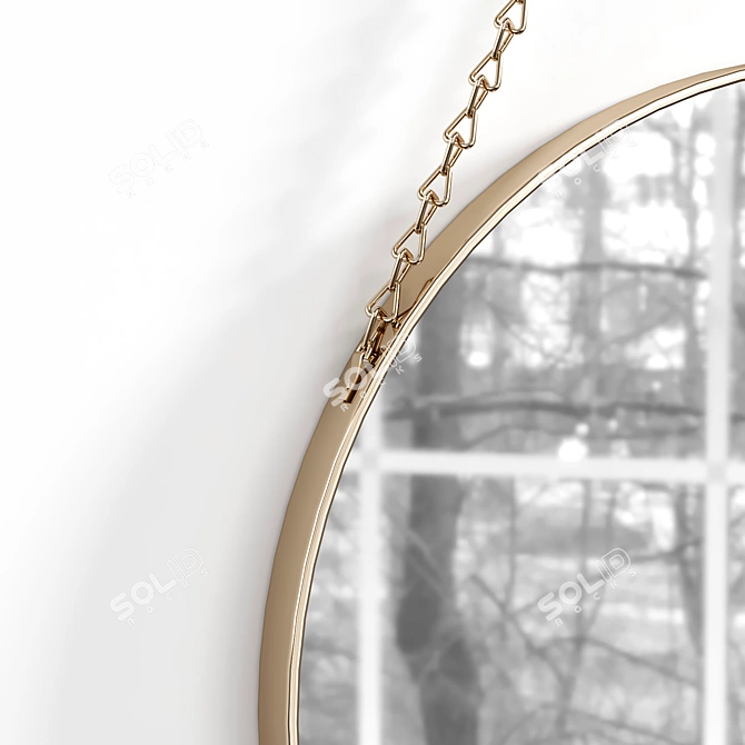 Glam Gold Dresser Mirror 3D model image 2