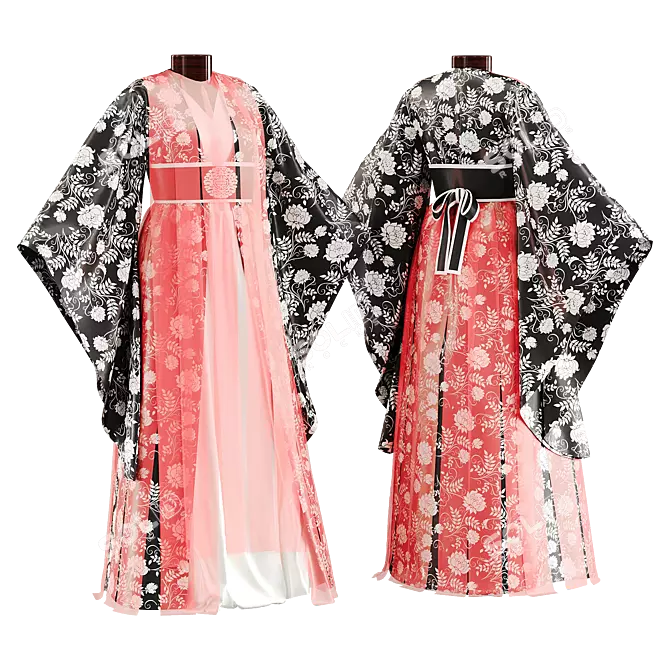 Traditional Japanese Clothing Model 3D model image 1