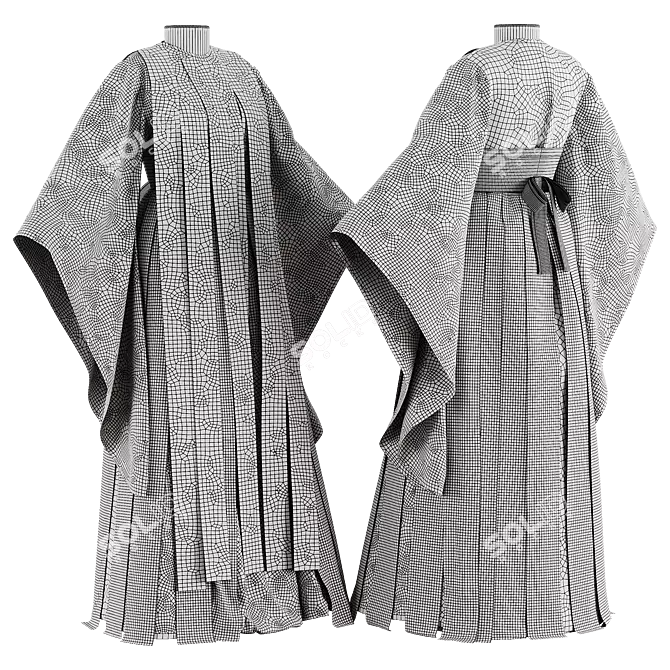 Traditional Japanese Clothing Model 3D model image 4