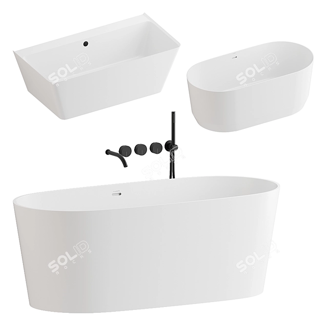 Aquabella Baths and Falper Mixers 3D model image 1