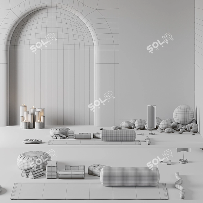 Zen Soul Yoga Meditation Set 3D model image 6