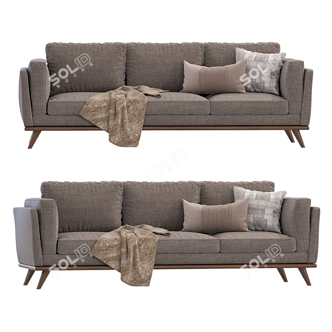 Modern Zander Sofa West Elm 3D model image 1
